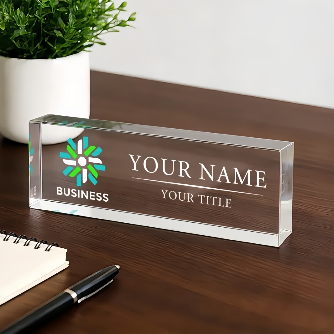 Desk Name Plate - Targa da Scrivania Personalizzata in Acrilico