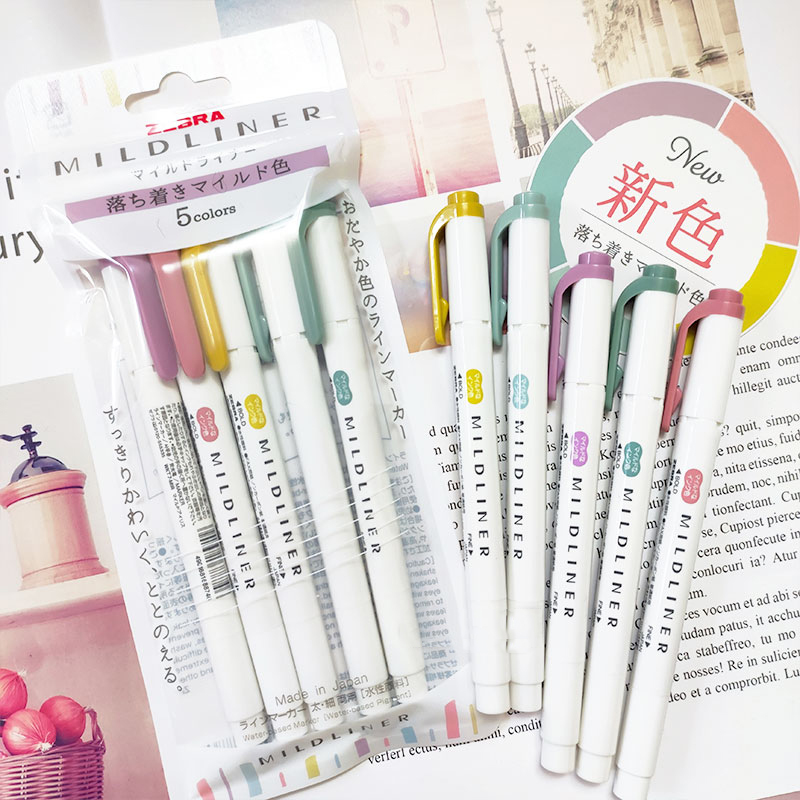 NUOVI evidenziatori zebrati ze - Highlighter Set Pastel recensione e prezzo