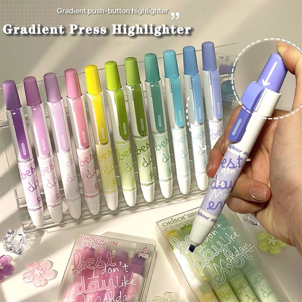 4 Pezzi Nuovi Evidenziatori a  - Highlighter Set Pastel recensione e prezzo